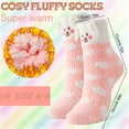 thumbnail image 2 of Bocaoying 5 Pairs Fuzzy Socks for Women, Funny Winter Warm Cute Fuzzy Socks, Soft Cozy  Animal Fluffy Slipper Socks Casual for Women Home Sleeping Birthday Christmas, 2 of 7