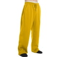 thumbnail image 4 of Mens Big & Tall Open Bottom Sweatpants - Fleece, Drawstring Elastic Waist, Athletic Pants with Pockets Orange XL, 4 of 7