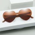 thumbnail image 4 of Lady Sunglasses Eye Protection Solid Color Cute Heart Shape Transparent Outdoor Sunglasses for Travel, 4 of 10