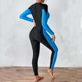 thumbnail image 7 of Womens Swimsuits Tankini Long-sleeved Shirts Long Pants Swimsuits Diving Suits Tight Zipper Surfing Suits Blue,M, 7 of 7