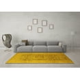 thumbnail image 3 of Ahgly Company Machine Washable Indoor Rectangle Oriental Yellow Industrial Area Rugs, 6' x 9', 3 of 4