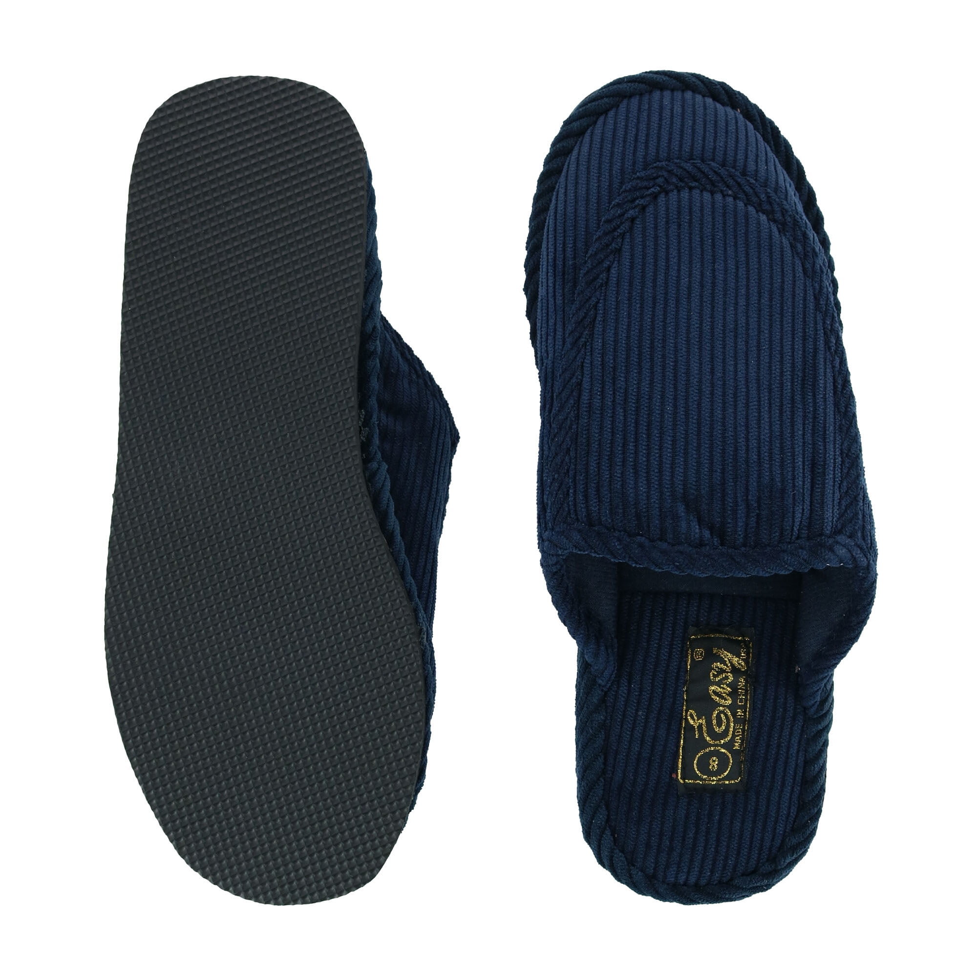 Easy USA Men s Classic Corduroy Scuff Slippers Walmart