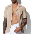 thumbnail image 2 of Camisa Formal Hombre Camisa Casual Manga Corta Arjen Kroos, 2 of 7
