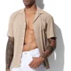 thumbnail image 2 of Camisa Formal Hombre Camisa Casual Manga Corta Arjen Kroos, 2 of 7