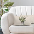 thumbnail image 2 of Green Eucalyptus Leaves Lumbar Pillow Covers 12X20 Inch Spring Summer Farmhouse Couch Pillow Cases Watercolor Leaf Throw Pillows Set of 2 Home Decor for Living Room Bedroom Bed Cushion Outdoor, 2 of 6