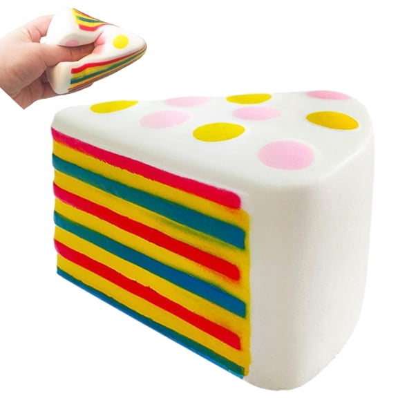 Cake Squishy, Squishies Cake Rainbow Jumbo Slow Rising, Stress Relief Adults Toys