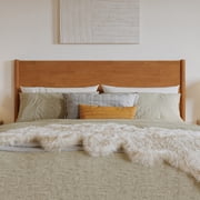 AFI Pasadena King Solid Wood Low Profile Platform Bed, Light Toffee