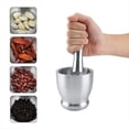 thumbnail image 4 of Juego Grande de Triturador de Pastillas de con Mortero y de Acero Inoxidable con Tapa Protectora para Cocina o Moler Hierbas, 4 of 5