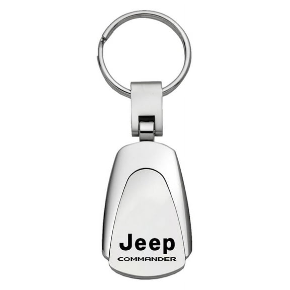 Jeep Commander Teardrop Key Chain (Silver)