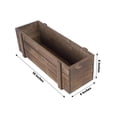 thumbnail image 3 of Efavormart 18x6'' Natural Smoked Brown Rectangle Wood Box DIY Rustic Wooden Planter Boxes With Plastic Liner For Wedding Party, 3 of 11