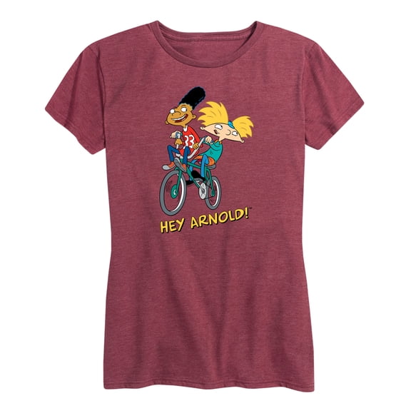 Hey Arnold! - Arnold and Gerald Bike - Women's Short Sleeve Graphic T-Shirt