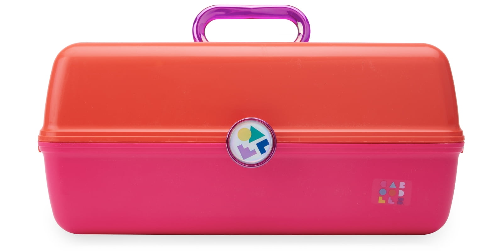 Caboodles Ultimate On-The-Go Girl Cosmetic Case, Social Butterfly - Orange over Hot Pink