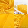 thumbnail image 2 of Flxxie Silk Satin Fitted Crib Sheet, Super Soft and Silky Crib Sheet for Standard Crib and Toddler Mattresses, Boys, Girls, Unisex, Yellow, 28x52 Inches, 2 Pack, 2 of 5