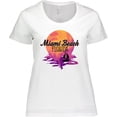 thumbnail image 3 of Inktastic Miami Beach Florida Vacation Sunset Women's Plus Size T-Shirt, 3 of 5