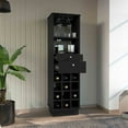 thumbnail image 2 of Classic Bar Cabinet, Two Drawers, Twelve Built-in Wine Rack Black, 2 of 5