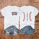 thumbnail image 2 of Camisetas de Manga Corta para las Mujeres Carta Impresa Doble Cara Suelta Tee, Casual Vintage Verano Top Mujeres, 2 of 3