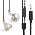 thumbnail image 1 of QKZ Auriculares de 2 piezas Auriculares estéreo de alta fidelidad Auriculares internos desmontables de 3,5 mm Auriculares de 2 pines, Blanco, Tipo 2 Inevent EL005023-06B, 1 of 7