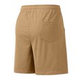 thumbnail image 2 of Mens Solid Black Waffle Knit Drawstring Shorts, Elastic Waist Relaxed Fit Casual Summer Short Pants, 2 of 7
