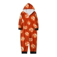 thumbnail image 2 of Family Halloween Pjs Matching Sets Halloween Print Long Sleeve Zippered One Piece Pajama Hooded Jumpsuit Winter Halloween Pjs Family Set, 2 of 4