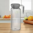 thumbnail image 4 of BinKFF Plastic Carafe with Lid, 1300ml Large Capacity Square Base - Clear Pitcher with Flip Top Lid, Easy-Pour Spout Juice Containers with Lids, Hand Wash Only - Perfect for Mimosa Bar, 4 of 6