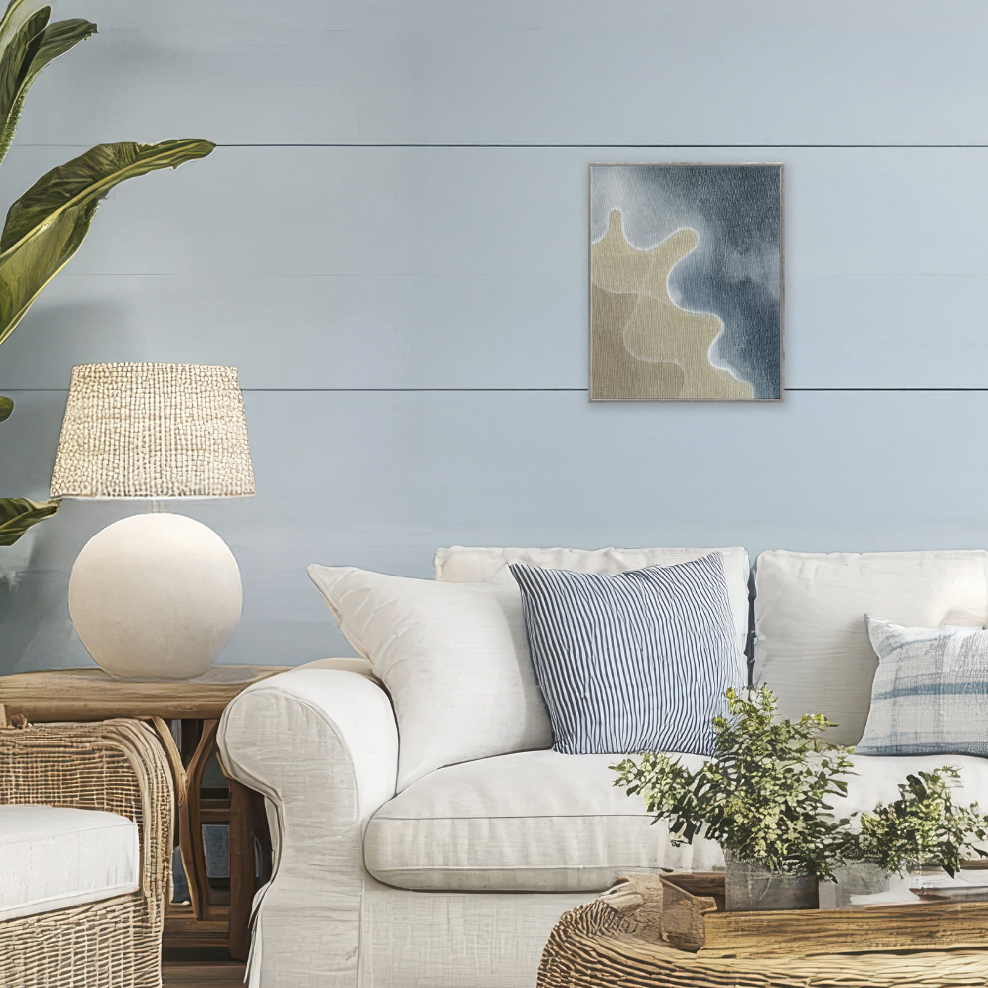 Stupell Industries Turning The Tides Contour Gray Framed Giclee Art, design by Grace Popp