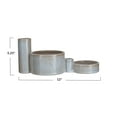 thumbnail image 3 of Creative Co-Op Stoneware Serveware with Vase and Candle Holder with Reactive Glaze, White, 3 of 4