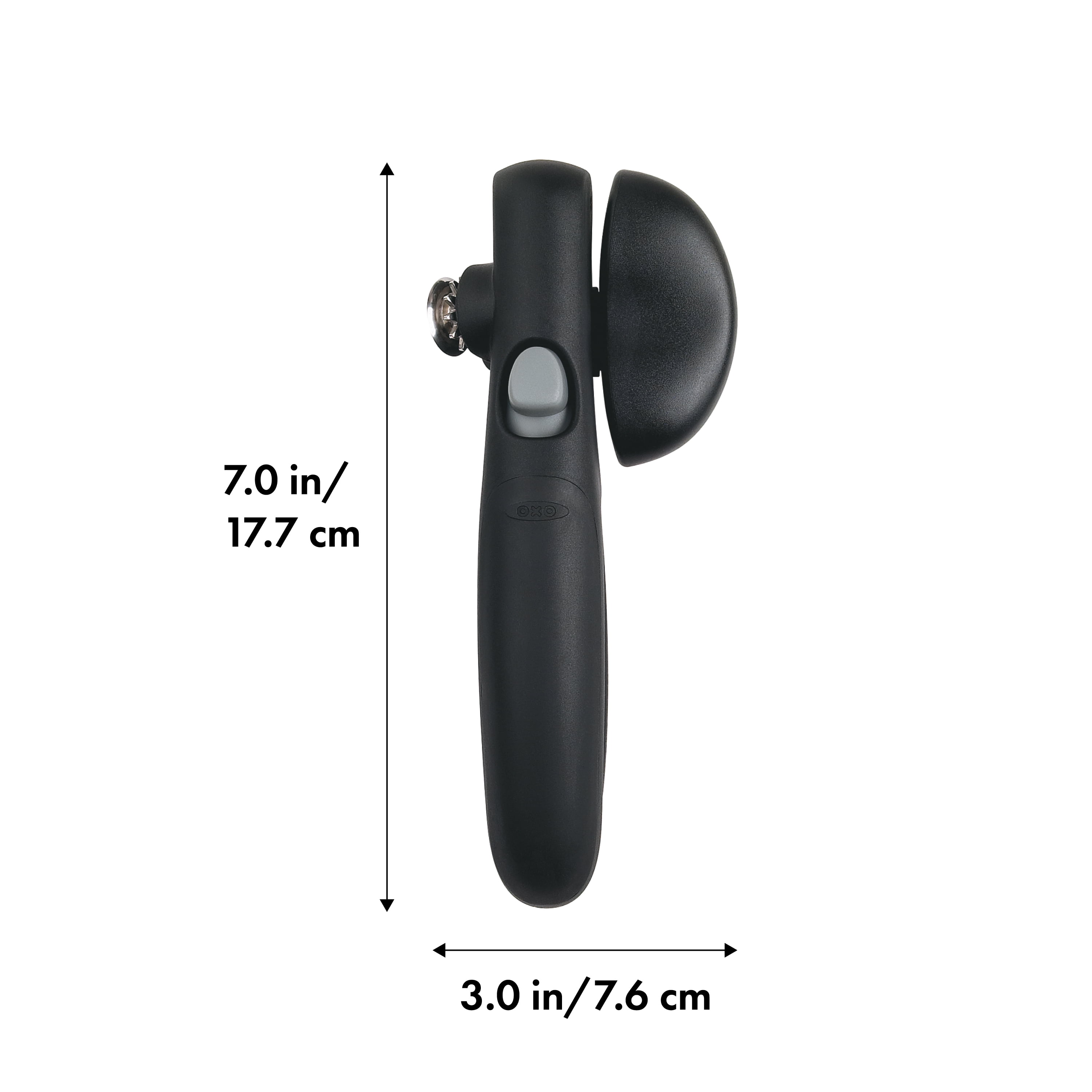 OXO SoftWorks Snap-Lock Can Opener with Easy-Grip Handles and Large Knob for Smooth Turning