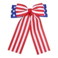 thumbnail image 2 of 4th of July Patriotic Bows, American Flag Wreath Bows With Long Tails, Red White Blue Stars and Stripes Bows for Independence Day, Memorial Day, Wreaths, Party and Holiday Decorations, 2 of 7