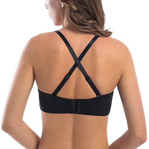 MELENECA Women's Strapless Minimizer Multiway for Large Bust Unlined Seemless Underwire Bandeau Bra 
