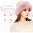 thumbnail image 2 of Womens Winter Faux Fur Bucket Hat, Warm Faux Mink Plush Hat,Fluffy Fisherman Fuzzy Bucket Hat,Fur hat for Women, 2 of 8