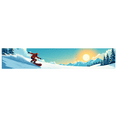 thumbnail image 6 of Snowboarding Scene Themed Backdrop Background Banner Winter Sports Party Decorations Snowflake Mountain Sun Decor Photography Props Winter Festival Party Supplies, 6 of 7