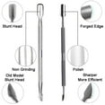 thumbnail image 3 of Cuticle Nipper with Cuticle Pusher - Green Cuticle Trimmer Stainless Steel Cuticle Clipper Cutter Nail Cuticle Remover Tools for Fingernails and Toenails-Grey, 3 of 7