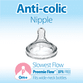 thumbnail image 2 of Dr. Brown's Options+ Wide-Neck Baby Bottle Nipple - Preemie, Slowest Flow - 6-Pack - 0m+, 2 of 10