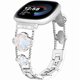 thumbnail image 1 of wonima02 for Metal Bands, Compatible with Fitbit Versa 4/Versa 3/Fitbit Sense 2/Sense Band Smart Watch, Diamond Four Leaf Clover Stainless Watch Strap for Women, 1 of 1