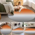 thumbnail image 6 of Burnt Orange Gray Ombre Large Area Rugs for Bedroom Living Room, Soft Non Slip Carpet Bedside Rug, Modern Gradient Abstract Art Round Floor Cover Kitchen Accent Rug 5' for Dining Room/Office, 6 of 9