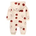 thumbnail image 4 of Esaierr Newborn Infant Boys Girls Jumpsuit Baby Hoodie Romper Zipper Long Sleeve Winter Warm Comfortable Romper for 0-24M, 4 of 5