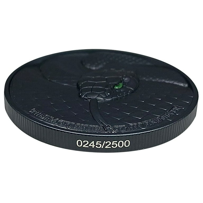 Chapado en Laton シルバ　Ms2 2023 Chad 2 oz Silver Black Mamba Coin | Bullion Exchanges