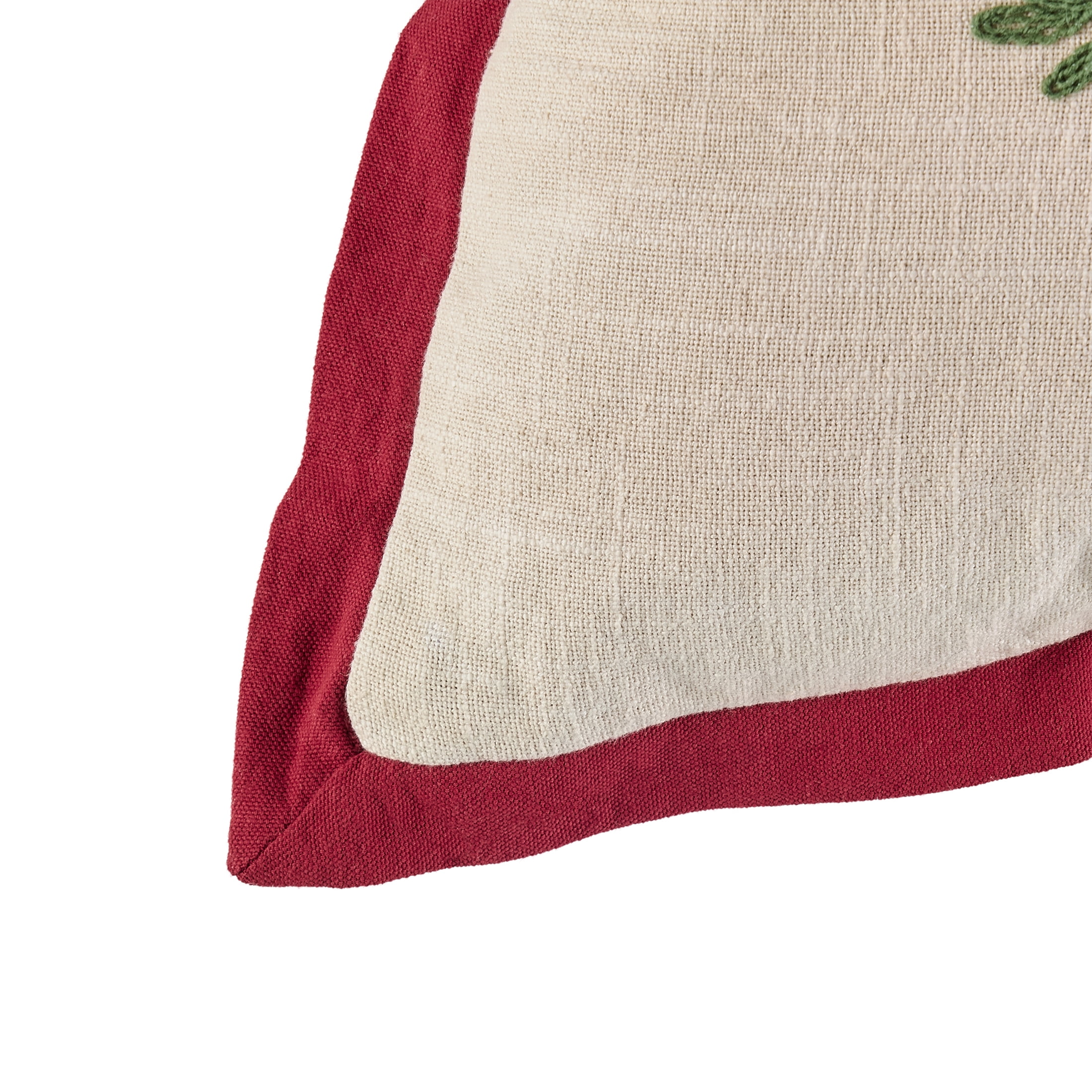 Better Homes & Gardens 20 in x 20 in Embroidered Holiday Tree Throw Pillow, Red/Multi