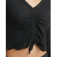 thumbnail image 4 of Hanes Originals Women's Rib Shirred Crop Top Black 2XL, 4 of 4