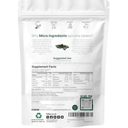 Micro Ingredients Organic Spirulina Supplement, 3000MG Per Serving, 720 Tablets