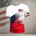 thumbnail image 2 of Men’s USA Graphic Crewneck T-Shirts Short Sleeve Wrinkle Free Breathable Tee for 4th of July Sports Football Game Day Events, 2 of 3
