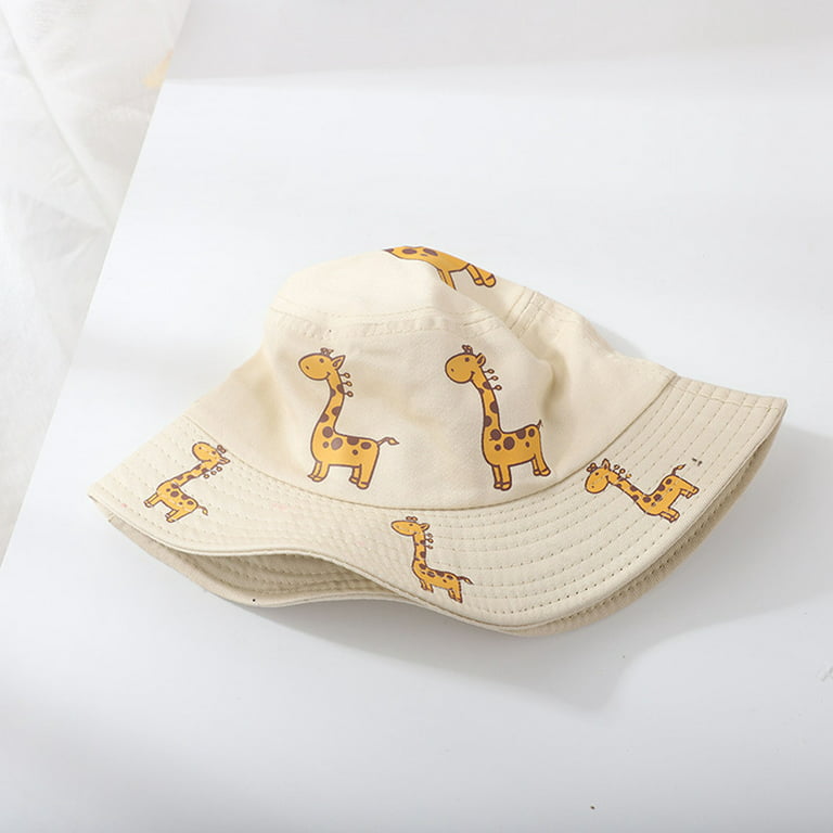 Surf Hats for Men 1-4Y Baby Sun Hat Anti-UV Giraffe Pattern Summer Boys  Girls Kids Children Bucket Hat Drinking