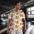 thumbnail image 3 of Wukai Squirrel With Colorful Tail Print Men's Short-Sleeved Mesh T-Shirt,Quick-Dry Short Sleeve Workout T-Shirt-XX-Large, 3 of 8