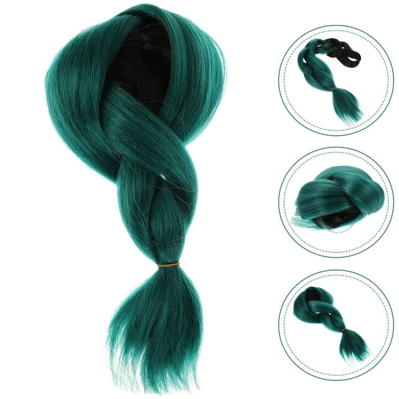 PENIKOKO Green Braid Hair Extensions for Women High Temperature Synthetic Wire 1 Set and Stylish