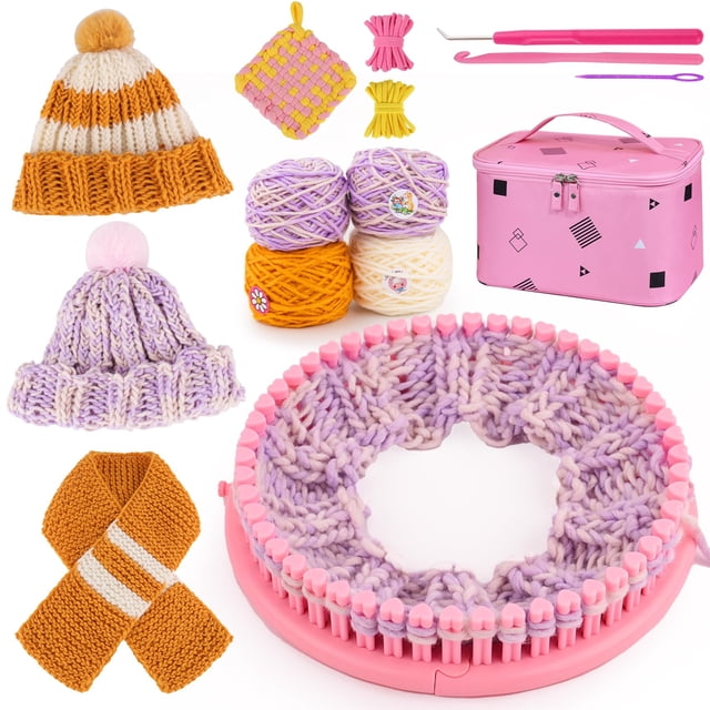 Kit de Tejido con Telar PREBOX para Niños y Principiantes Rosa