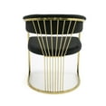 thumbnail image 3 of Modrest Linda Upholstered Modern Velvet Dining Chair in Black/Gold, 3 of 4