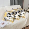 thumbnail image 4 of Kids Abstract Art Reversible Throw Pillow Covers 16 x 16-Inch Geometric Square Cushion Covers Set of 2 for Boys Teens Decor Geometry Yellow Grey Black Pillow Covers Home Decor Modern, 4 of 6