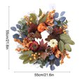 thumbnail image 3 of Adornos colgantes de plástico para Navidad, festivales, guirnalda de hojas de arce de 55 cm, para puerta de casa, simulación de calabaza, color baya, decoración de Halloween, decoración de otoño, ador, 3 of 6