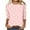 Pink, variant on YUGYXL 2025 Fashion 3/4 Length Sleeve Shirts for Women Casual Flower Graphic Vintage Lightweight Blouse Ladies Crew Neck Soft Tunic Pullovers Going Out Fit Tops
