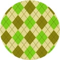 thumbnail image 1 of Ahgly Company Machine Washable Indoor Round Transitional GreenYellow Green Area Rugs, 6' Round, 1 of 7